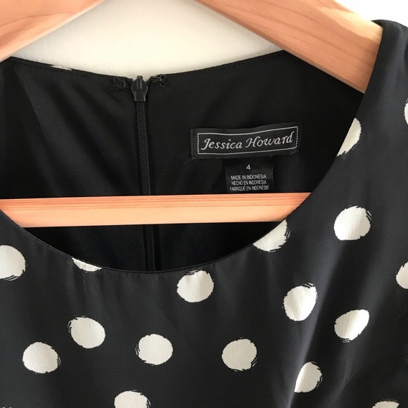 ‼️SOLD‼️Jessica Howard Polka Dot A-Line Midi Dress - Picture 8 of 8